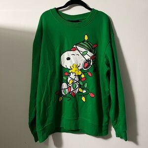 Green Snoopy Holiday Sweater